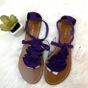 NEW purple strappy sandals mult sizes